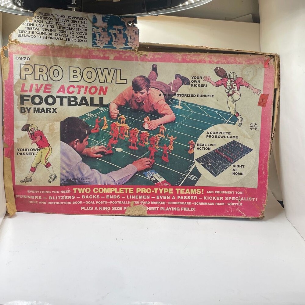 Pro Bowl Live Action Football 6970 Marx Game Vintage Figure